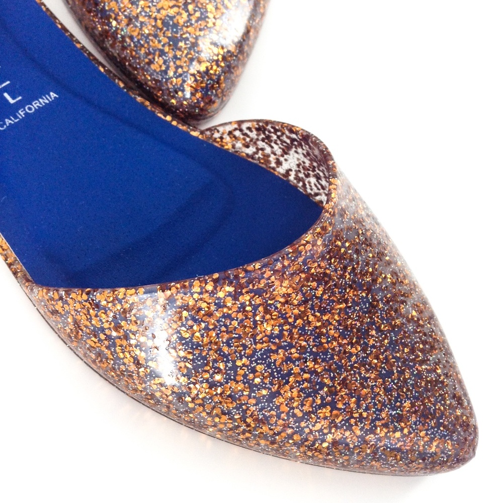 JEFFREY CAMPBELL Jelly Love D'Orsay Orange Flats Size 8 - Picture 5 of 8
